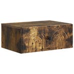 vidaXL Wandbeugel Bedkast Gerookt eiken 49 x 34,5 x 20 cm, Minder dan 45 cm, Verzenden, Nieuw, Minder dan 55 cm