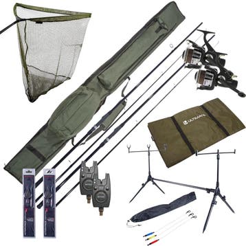 Complete Ultimate Karper Set met hengels, vrijloopmolens,, Verzenden, Nieuw