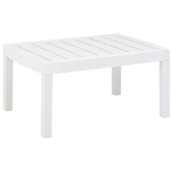 vidaXL Tuintafel 78x55x38 cm kunststof wit, Verzenden, Nieuw, Kunststof