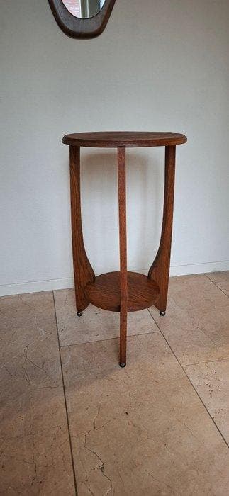 Bijzettafel - Hout eiken Zwarte bolpootjes - Amsterdamse