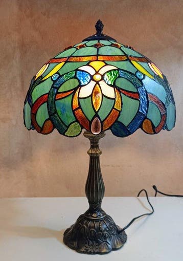 Tafellamp - Tiffany-stijl lamp - Glas-in-lood