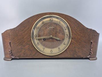 Klok - Junghans - Hout, Messing - 1960-1970