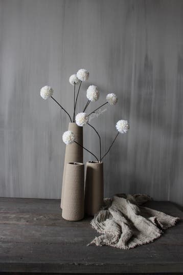 Namaak PomPom tak 3 bollen white 78 cm, Ophalen of Verzenden, Nieuw