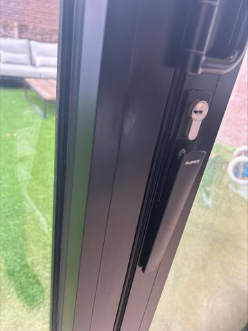 Harmonica deur 430 x 250 cm zwart, Ophalen, 225 cm of meer, Overige typen, Inclusief glas