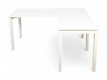 N-poot hoekbureau, 160x160cm, wit, Overige plaatsen, Ophalen of Verzenden, Gebruikt, Bureau