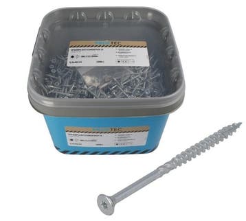 Proftec spaanplaatschroef 4.0x40 + snijpunt TX emmer 2000Stk, Verzenden, Nieuw