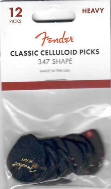 Fender 347 shape plectrum heavy 12-pack, Muziek en Instrumenten, Instrumenten | Toebehoren, Ophalen of Verzenden, Nieuw, Elektrische gitaar