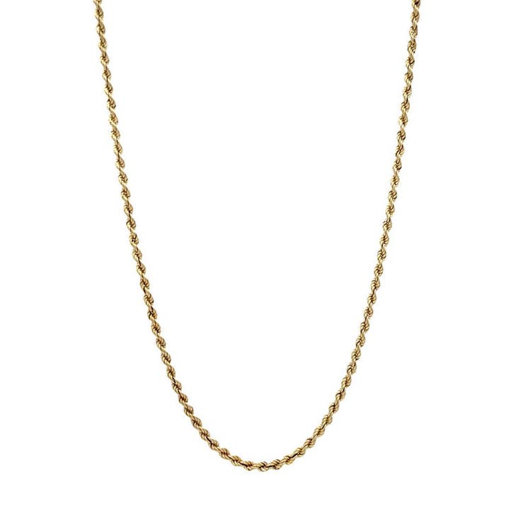 Gouden vintage koord collier 14 kt, Sieraden, Tassen en Uiterlijk, Kettingen, Ophalen of Verzenden