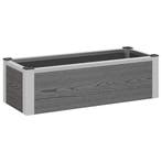 vidaXL Verhoogde plantenbak Grijs 75 x 30 x 22 cm WPC en, Tuin en Terras, Verzenden, Nieuw, Minder dan 60 cm, Minder dan 30 cm