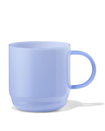 HEMA Cappuccinomok 400ml glas blauw, Verzenden, Nieuw