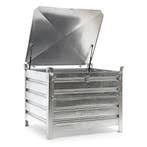 Stapelbak staal anti-diefstal met deksel, Ophalen of Verzenden