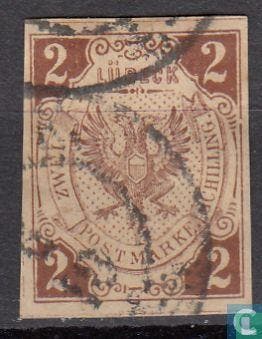 Lübeck - Wapen - 1859, Verzenden, Gestempeld