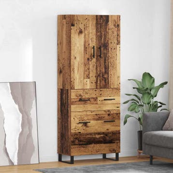 vidaXL buffetkast 2 st Oud Hout 69,5 x 34 x 180 cm, Minder dan 50 cm, Verzenden, Nieuw, Minder dan 100 cm