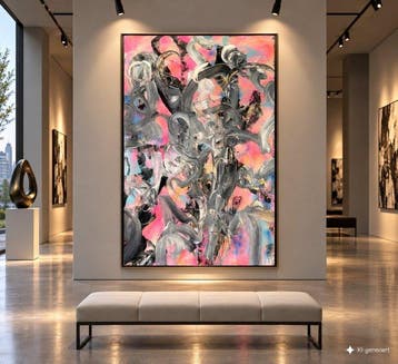 Timo Wedell - Brushstrokes of Emotion - XXL - Abstract Klein