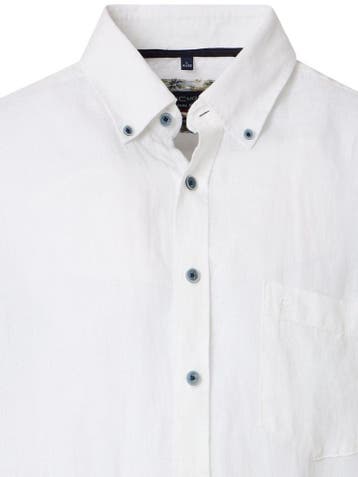 Linnen Casa Moda Wit Overhemd Button Down Boord, Verzenden, Nieuw, Wit