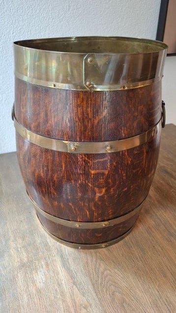 Paraplustandaard/rek - Hout eiken - Koper - Antieke