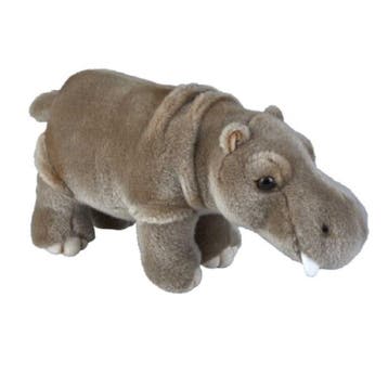Ravensden nijlpaard knuffel - pluche - grijs - 28 cm, Verzenden, Nieuw