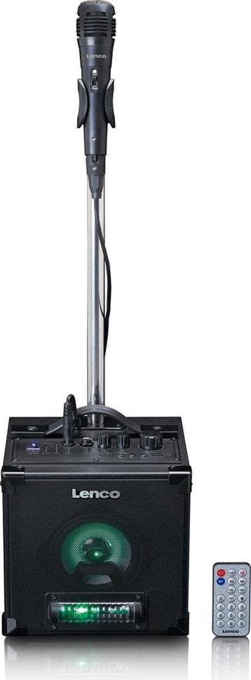 Karaoke set voor volwassenen - 1 Microfoon - Zwart - Lenco, Verzenden, Zo goed als nieuw