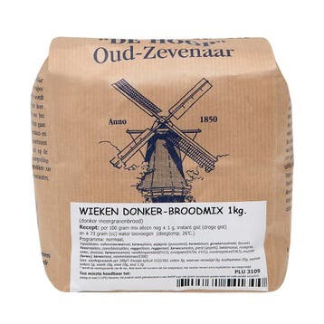 Molen de Hoop Wieken Donker Broodmix 1kg, Verzenden, Nieuw