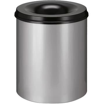 Afvalbak | Metaal | Grijs/Zwart | 80L | Open | Vlamdovend |, Verzenden, Nieuw in verpakking