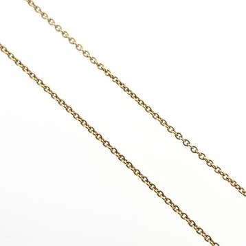 Vintage gouden collier met granaat (Ketting), Gebruikt, Ophalen of Verzenden, Met edelsteen, Goud