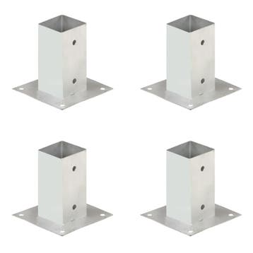 vidaXL Paalankers 4 st 71 mm gegalvaniseerd metaal, Verzenden, Nieuw