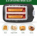 Broodrooster - Toaster - 2 sleuven - 750W - Zwart, Verzenden, Zo goed als nieuw
