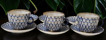 Lomonosov Imperial Porcelain Factory - Koffieservies voor 6, Antiek en Kunst