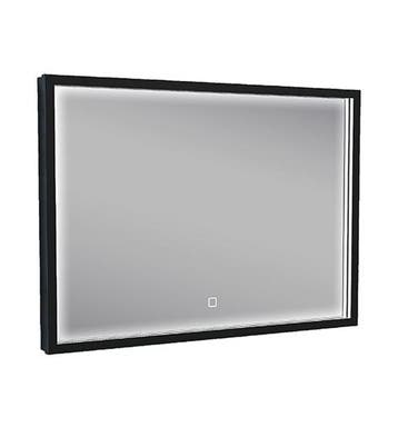 Rechthoekige condensvrije LED-spiegel 700x500 matzwart, Verzenden, Nieuw