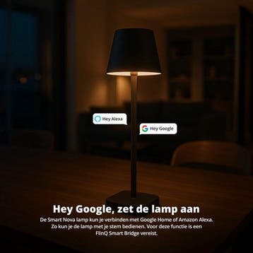 2dekans | FlinQ Smart Tafellamp Lume - Oplaadbaar en met, Ophalen of Verzenden, Zo goed als nieuw