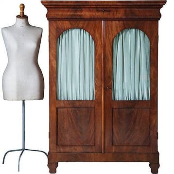 Biedermeier boekenkastje met getoogde ruiten uitneembare bes, Antiek en Kunst, Ophalen of Verzenden