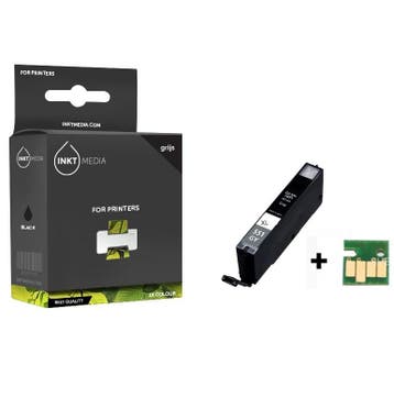 Geschikt Canon CLI-551GY XL inktcartridge Grijs MET CHIP, Nieuw, Cartridge, Inktmedia