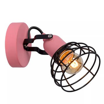 Roze wandspot Paulien, metaal, Ophalen of Verzenden, Nieuw