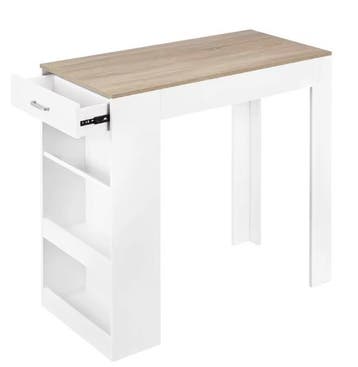 Bartafel met lade en wijnrek – 100×50×100 cm opbergruimte, Huis en Inrichting, Tafels | Bijzettafels, Verzenden, Nieuw