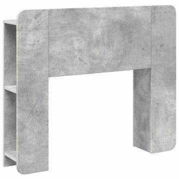 vidaXL Hoofdeinde kas met opslag Betongrijs Bewerkt hout, Verzenden, Nieuw, Grijs, Hout