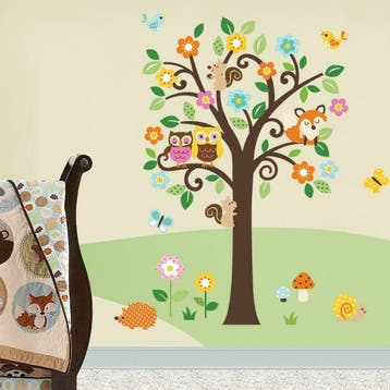 Boom muursticker Charming Woodland, afm. 99 cm x 147 cm, Ophalen of Verzenden, Nieuw, Wanddecoratie