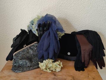 Themacollectie - 12 Luxury Vintage Lady,s Cloves & Clutches