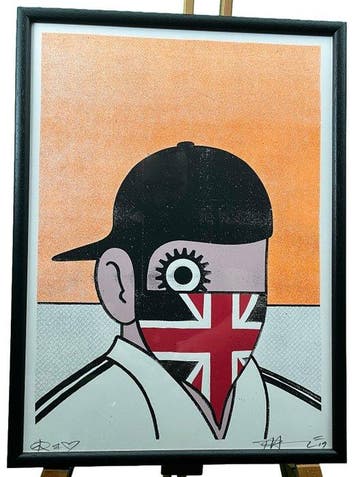 Paul Insect (1971) - Clockwork Britain (Fluoro Orange), 2019