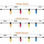 C7 LED Kleurrijke Lichtslinger Buiten Feestverlichting, Verzenden, Nieuw