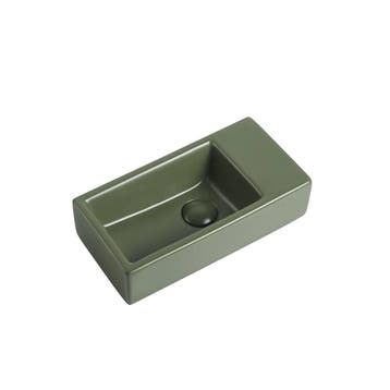 Fontein Mia 40.5x20x10.5cm mat groen inclusief afvoerplug, Doe-het-zelf en Verbouw, Sanitair, Verzenden, Nieuw