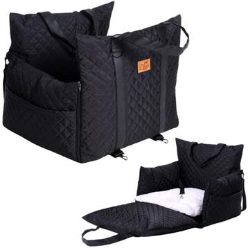 Luxe Honden autostoel  Royal+ Black Waterproof Quilt, Dieren en Toebehoren, Honden-accessoires, Ophalen of Verzenden, Nieuw