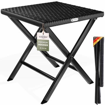 Polyrotan Kruk Rome 3in1 Zwart (Kantoor inrichting), Verzenden, Nieuw in verpakking