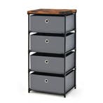 LIVSK Opbergkast met 4 Laden - Stevig Metalen Frame - Duurza, Huis en Inrichting, Woonaccessoires | Kisten, Verzenden, Nieuw