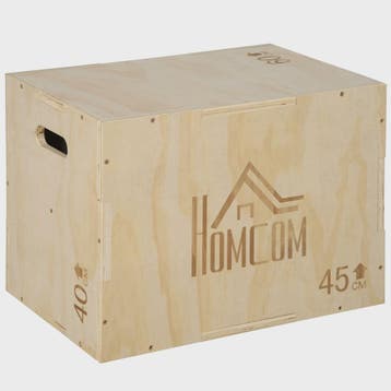 HOMCOM Plyobox Trainingsbox - 3 Hoogtes (40/45/60 cm) voor B, Verzenden, Nieuw