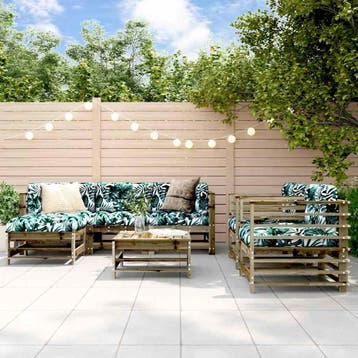vidaXL 7-delige Loungeset geïmpregneerd grenenhout, Verzenden, Nieuw, 7 zitplaatsen, Loungeset