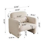 Comfortabele Enkele Fauteuil van Lamswol met Kussen, Huis en Inrichting, Verzenden, Nieuw