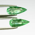 2 pcs Groen, Blauw Paraiba toermalijn - 3.94 ct -, Nieuw