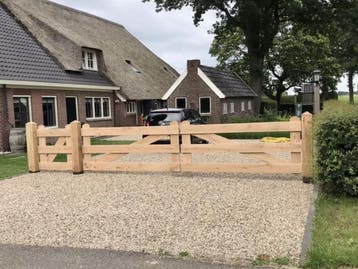 Eiken hekwerk // maatwerk mogelijk!, Nieuw, Hout, Draaipoort