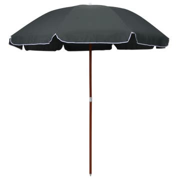 vidaXL Parasol met stalen paal 240 cm antracietkleurig, Verzenden, Nieuw, 2 tot 3 meter