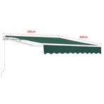 Zonnescherm Bitonto luifel handbediend met knikarm 250x200 c, Verzenden, Nieuw